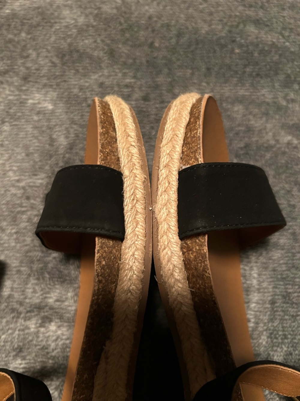 Women's Espadrille Sandals *lot of 2* Brown and Black - Picture 6 of 8